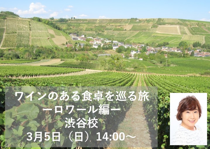 中田講師による特別講座　『ワインのある食卓を巡る旅』～ロワール編～